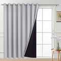 Yakamok Light Grey Blackout Patio Door Curtain Panels W100 x L96, 1 Panel | by Yakamok