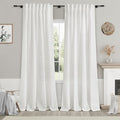 Off White Linen Curtains 92 inches Long by Nanspring