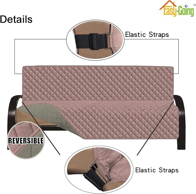 Easy-Going Reversible Couch Cover, Large Futon Sofa, Water Resistant Furniture - Image 3