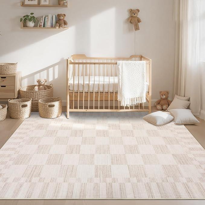 GarveeHome Checkered Rug 3x5 Area Rugs by GarveeHome