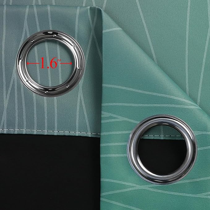 Black and Green Ombre Blackout Curtains 102 Inches Long | Curtains - Image 7