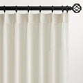 Topfinel Natural Pinch Pleated Linen Curtains 45 Inch Length 2 Panels by Topfinel