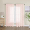 Furman Blush Sheer Curtains, 72 inches Long 2 Panels Set, Light Filtering Top by OWENIE