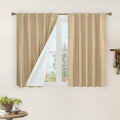 40 Inch Length 100% Blackout Linen Curtains by LAMIT