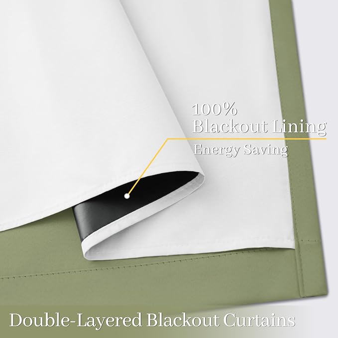 Yakamok Sage Blackout Curtains 96 Inches Long - Image 4