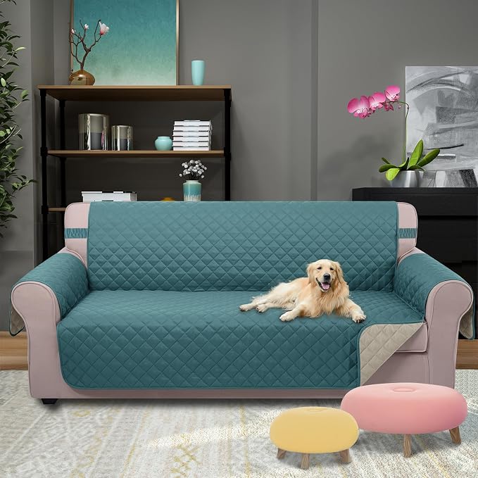 U-NICE HOME 4 Seater Sofa Cover 91''Large Couch Cover, Pet Friendly, Elastic - Image 2