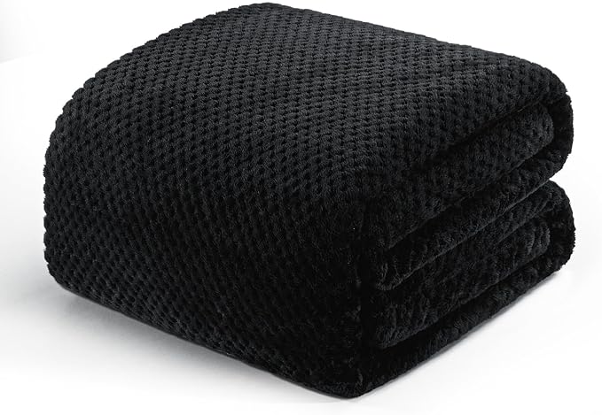 Exclusivo Mezcla Soft Waffle Fleece Bed Blanket Queen Size, Cozy Flannel by ExclusivoMezcla