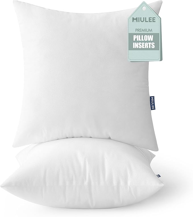 MIULEE Pillow Insert 20x20 Inch Set of 2 Decorative Throw Pillow Inserts | - Image 9