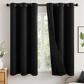 MIULEE Black 100% Blackout Curtains by MIULEE