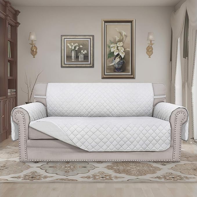 Easy-Going Reversible Couch Cover, 2 Cushion Sofa, Water Resistant Mat - Image 2