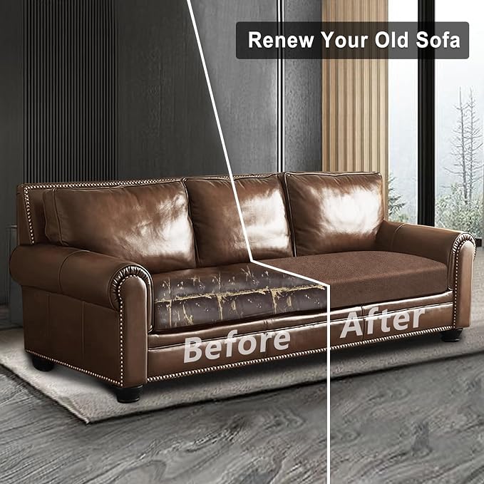 ANARACHON Leather Look Couch Cushion Covers Sofa Seat Slipcovers Sets Couches - Image 7