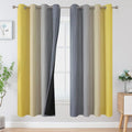 Grey and Yellow Ombre Blackout Curtains by ESTELARTEXTILER