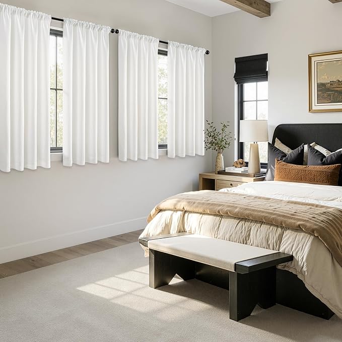 MIULEE Natural Blackout Curtains 4 Panels Set 72 Inch Length Bedroom | Thermal - Image 2