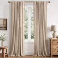 MIULEE 100% Blackout Linen Curtains by MIULEE