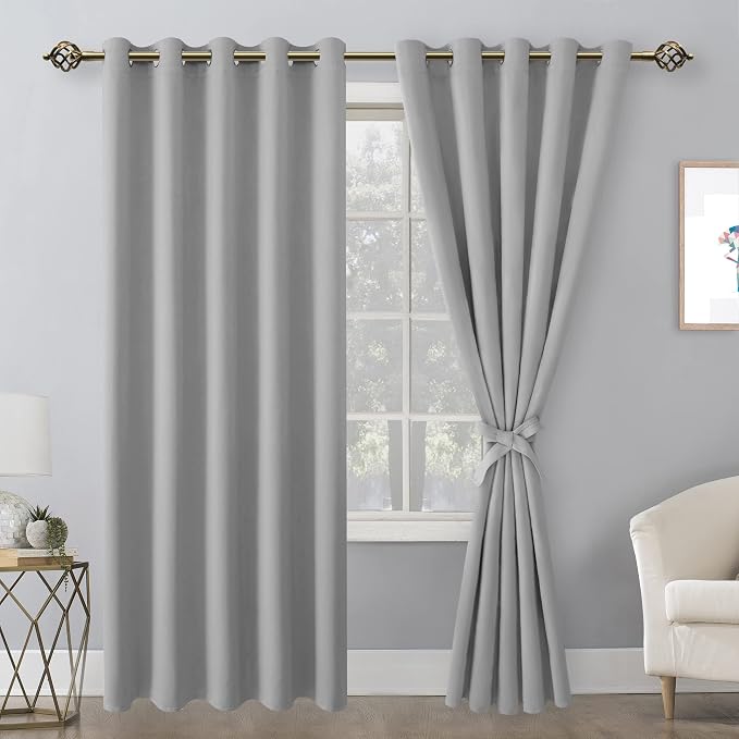 Blackout Curtains for Bedroom, 60 x 84 Inch, 2 Panels | Thermal Insulated & - Image 8