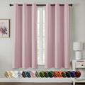 MIULEE Blackout Curtains for Bedroom 2 Panels 40 x 45 Inch Long Blush Pink | by MIULEE