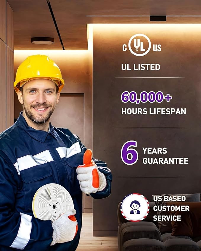 HitLights COB LED Strip Lights Warm White 2700K, 32.8ft Premium High Density 24V Tape Light, 5120 LEDs, 350+ LM/FT, CRI 90+, IP30, Lighting for Kitchen, Cabinets, UL Listed (Power Source Not Included)