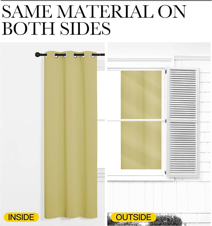 NICETOWN Paler Yellow Blackout Curtains - Image 6