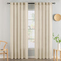 MIULEE Linen Curtains 52x84 Inch Length 2 Panels by MIULEE