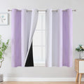 Lilac and Greyish White Ombre Blackout Curtains by ESTELARTEXTILER
