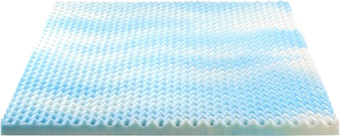 ZINUS 2 Inch Swirl Gel Cooling Memory Foam Mattress Topper, Smaller, More Convenient WonderBox Packaging, Cooling, Airflow Design, CertiPUR-US Certified, Full