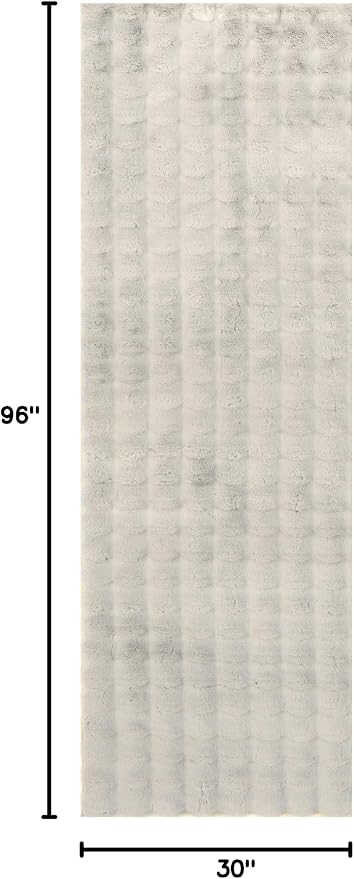 nuLOOM Jeni Grey Checkered Washable Runner Rug - Image 2