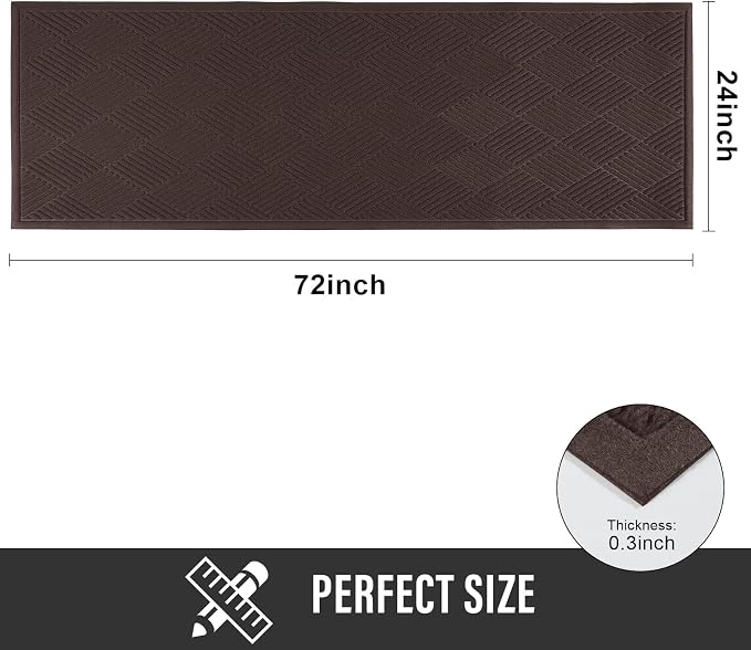 Sturdy Front Door Mat, Absorbent Muddy Dirt Resist Welcome Door Mats Outdoor - Image 2
