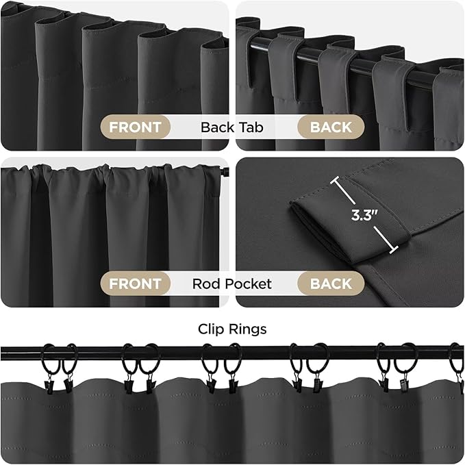 Joydeco 90 Inch Blackout Curtains - Image 3