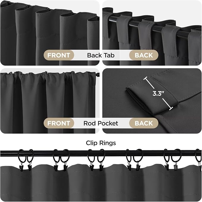 Joydeco 96 Inch Blackout Curtains - Image 2