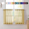 Simplebrand Gold Sheer Tier Curtains by Simplebrand