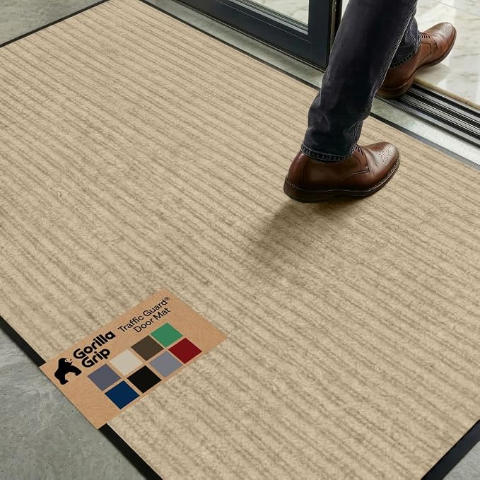 GORILLA GRIP Waterproof Traffic Guard Door Mat, Indoor Outdoor Heavy Duty by Unknown
