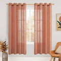 Terracotta Linen Boho Curtains for Living Room 78 Inch Length, Rustic Light by LAMIT