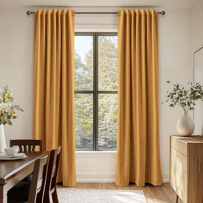 Faux Linen Total Blackout Curtains - Image 6