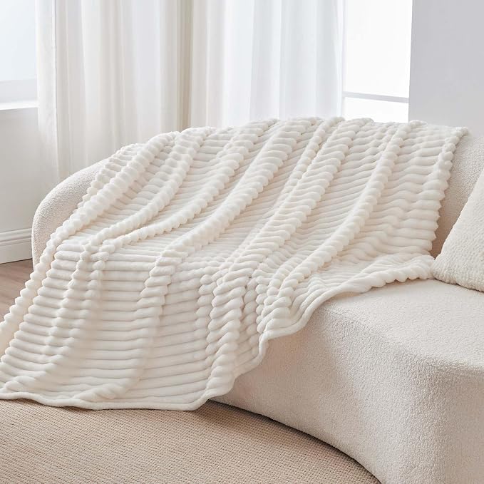 BEDELITE Ribbed Fleece Throw Blanket - Image 7