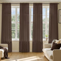 MIULEE Chocolate Sheer Curtains 96 Inches Long 4 Panels 42 x 96 Inches | Light by MIULEE