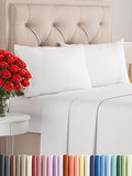 Twin XL 4 Piece Sheet Set - Comfy Breathable & Cooling - Ultra Soft Hotel Luxury Bedding Set w/ 8-16 Inch Deep Pockets - 1 Flat & 1 Fitted Sheet & 2 Pillowcases - Wrinkle Free and Easy Care - White