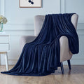 Walensee Fleece Blanket Plush Throw Fuzzy Lightweight (California King Size 108x102navy Blue) Super Soft Microfiber Cal King Size Flannel Blankets for Couch, Bed, Sofa Warm and Cozy for All Seasons