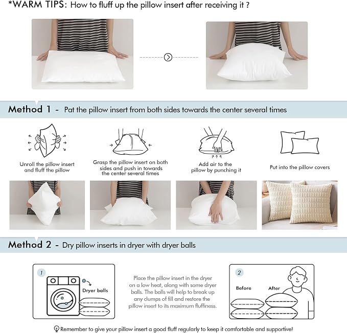 MIULEE 17x17 Inch Throw Pillow Insert - Image 6