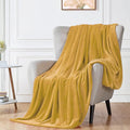 Walensee Fleece Blanket Plush Throw Fuzzy Lightweight (Twin Size 60x80 Honey Gold) Super Soft Microfiber Flannel Blankets for Couch, Bed, Sofa Ultra Luxurious Warm and Cozy for All Seasons