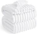 Bedsure GentleSoft King Throw Blanket for Couch - Cozy Soft Blankets for Women, Cute Small Fleece Throws for Girls, White, 108x90 Inches