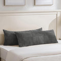 Fancy Homi Set of 2 Dark Gray Boho Long Lumbar Body Decorative Throw Pillow by Fancy+Homi