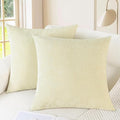 CaliTime Decorative Couch Throw Pillow Covers 24 X 24 Inches Beige | Pack of 2 by CaliTime