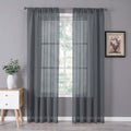 Tollpiz Sheer Curtains Bedroom Linen Textured Curtain Sheers Light Filtering by Tollpiz