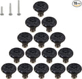HUAMULAN 15 PCS Cabinet Knobs Glossy Ceramic Dresser Mushroom Table Drawer Cupboard Pull Furniture DIY Wardrobe Solid Color Vintage Handle,with 3 Size Mounting Screws