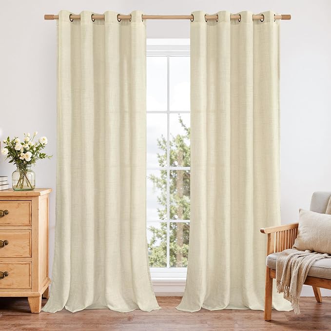 YoungsTex Linen Curtains 95 Inch Length by YoungsTex