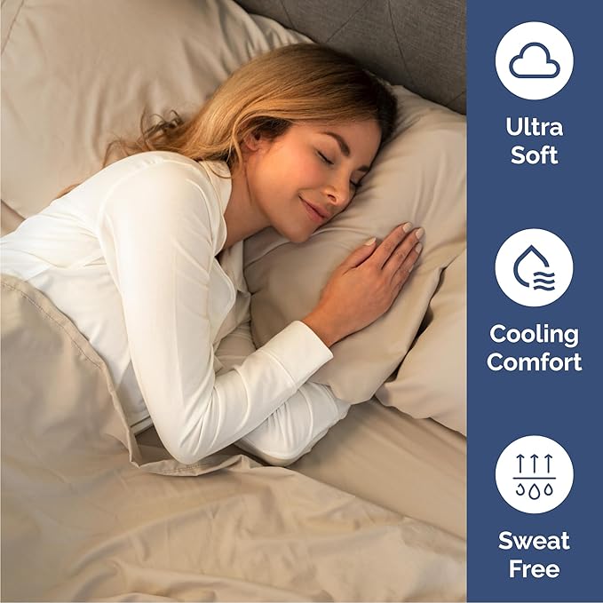 Queen 6 Piece Sheet Set - Comfy Breathable & Cooling - Ultra Soft Hotel Luxury Bedding Set w/ 8-16 Inch Deep Pockets - 1 Flat & 1 Fitted Sheet & 4 Pillowcases - Cozy, Wrinkle Free & Easy Care - Cream