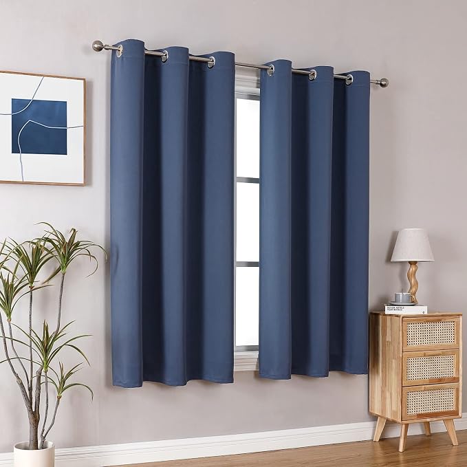 ChrisDowa Blackout Curtains for Bedroom and Living Room 40 Inches Long | 2 - Image 6