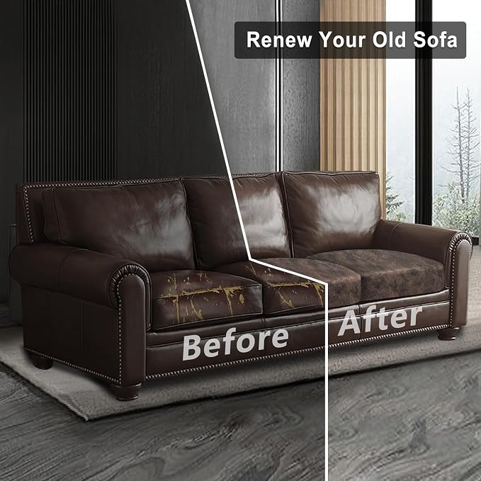 ANARACHON Leather Look Couch Cushion Covers Sofa Seat Slipcovers Sets Couches - Image 7