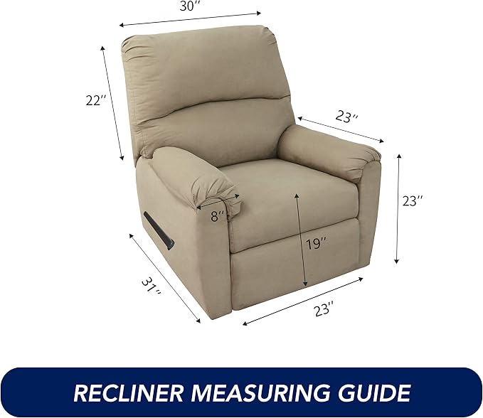 PureFit Stretc Recliner Chair Covers Fleece Soft Couch Covers - Image 6