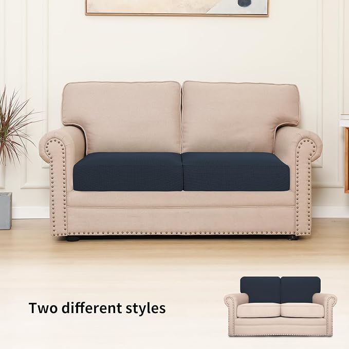 Easy-Going Stretch 2 Pieces Couch Cushion Cover - Image 2